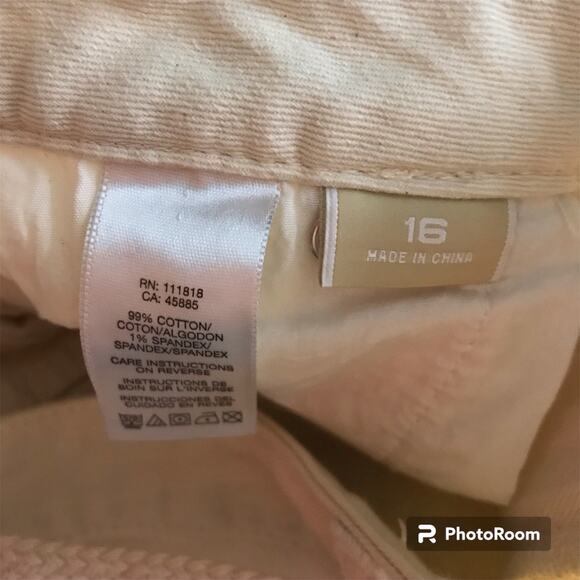 Michael Kors Belted  Cream Flared Pants | Size 16 - Picture 4 of 7